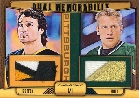 Paul Coffey & Brett Hull Dual Memorabilia 1/1