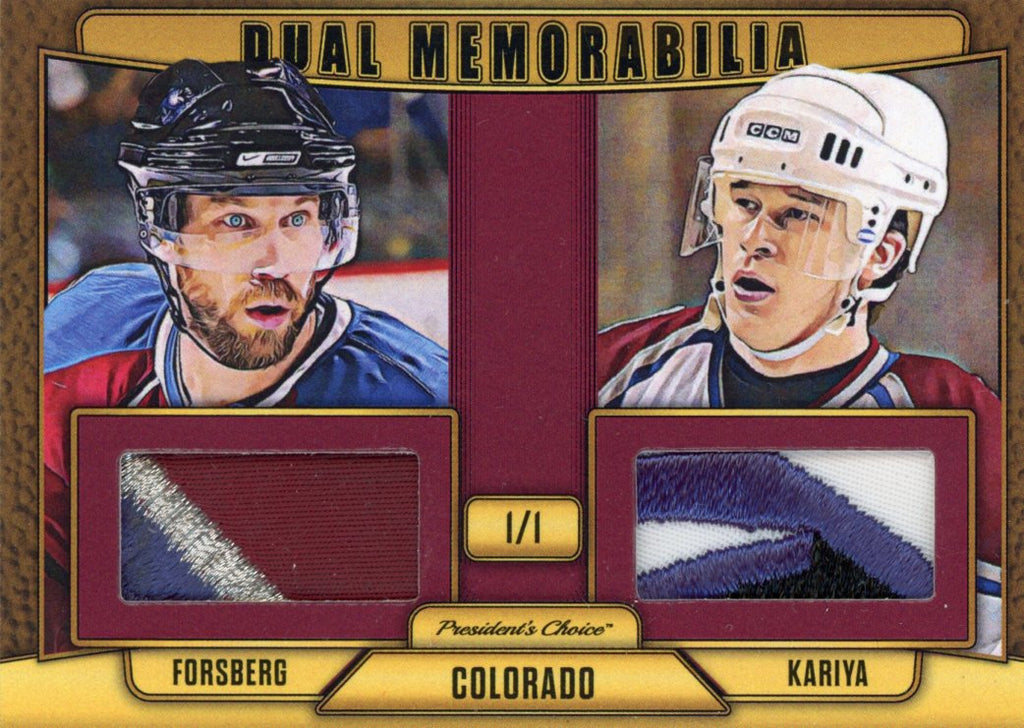 Peter Forsberg & Paul Kariya Dual Memorabilia 1/1