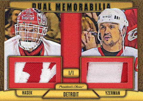 Dominik Hasek & Steve Yzerman Dual Memorabilia 1/1