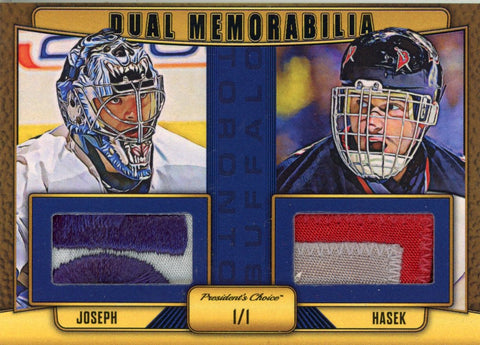 Curtis Joseph & Dominik Hasek Dual Memorabilia 1/1