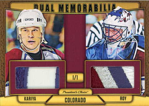 Paul Kariya & Patrick Roy Dual Memorabilia 1/1