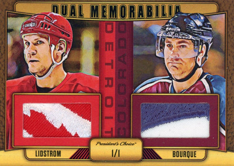 Nicklas Lidstrom & Raymond Bourque Dual Memorabilia 1/1