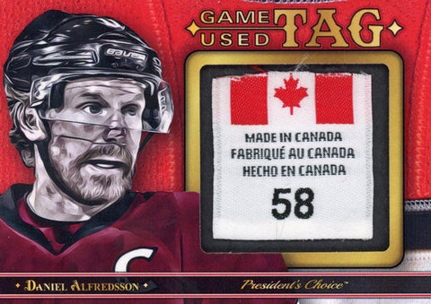 Daniel Alfredsson Game Used Tag