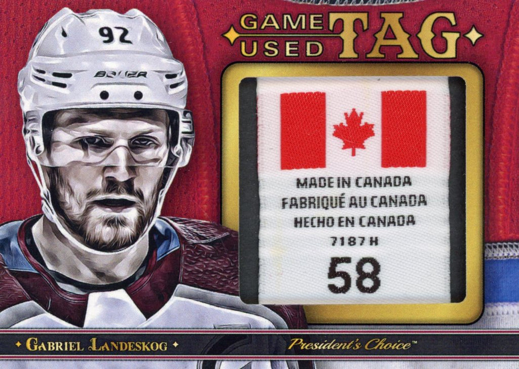 Gabriel Landeskog Game Used Tag