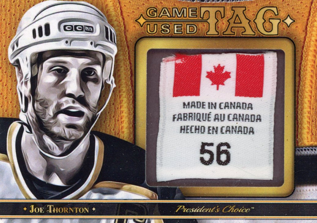 Joe Thornton (Bruins) Game-Used Tag 1/1