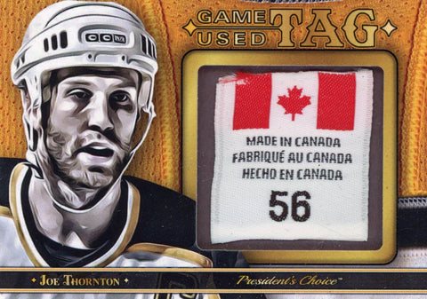 Joe Thornton (Bruins) Game-Used Tag 1/1