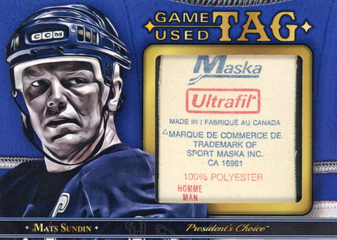 Mats Sundin Game Used Tag