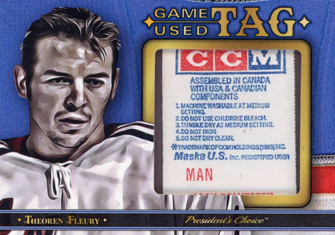 Theoren Fleury Game-Used Tag 1/1