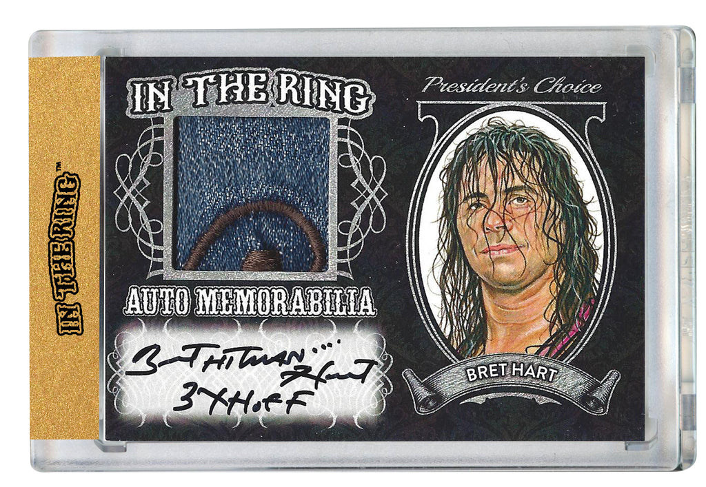 Bret Hart #1 In the Ring Auto/Memo Silver with Inscription (2)*