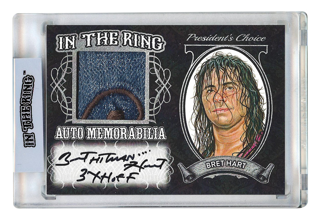 Bret Hart #1 In the Ring Auto/Memo Silver with Inscription (2)*