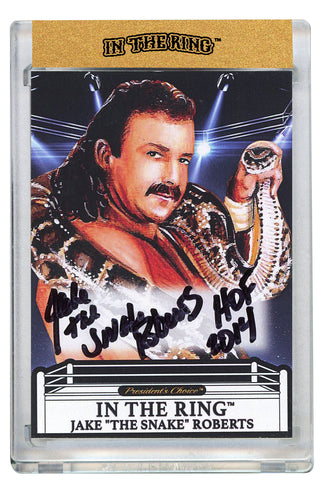 Jake The Snake Roberts In the Ring Autograph Card with Inscription 1/1