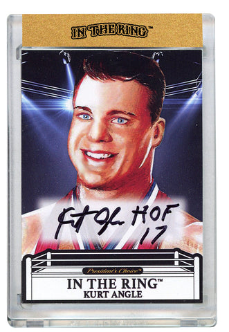 Kurt Angle In the Ring Autograph Card with Inscription #3 1/1