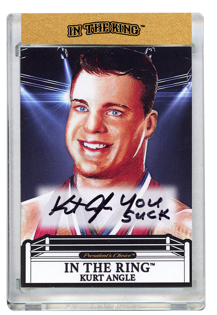 Kurt Angle In the Ring Autograph Card with Inscription #1 1/1
