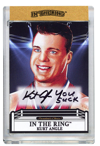 Kurt Angle In the Ring Autograph Card with Inscription #1 1/1