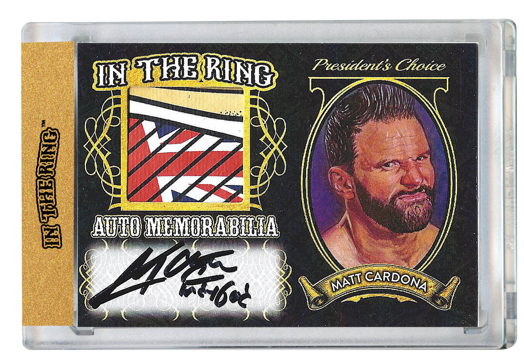 Matt Cardona In the Ring Auto/Memo Gold #1 with Inscription 1/1