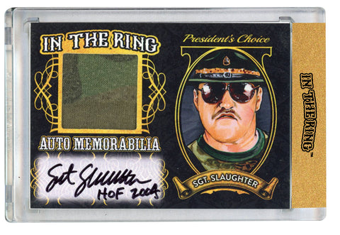 Sgt. Slaughter In the Ring Auto/Memo Gold with Inscription 1/1
