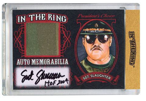 Sgt. Slaughter In the Ring Auto/Memo Red with Inscription 1 of 1*