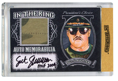 Sgt. Slaughter In the Ring Auto/Memo Silver with Inscription 1 of 1*