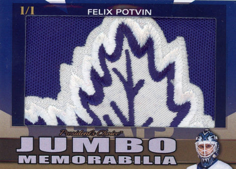 Felix Potvin #1 Jumbo Memorabilia 1/1