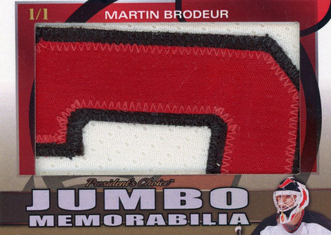 Martin Brodeur #1 Jumbo Memorabilia 1/1