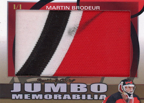 Martin Brodeur #2 Jumbo Memorabilia 1/1