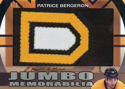 Patrice Bergeron Jumbo Memorabilia 1/1