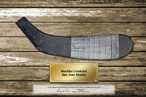 Macklin Celebrini Game Used Stick Blade