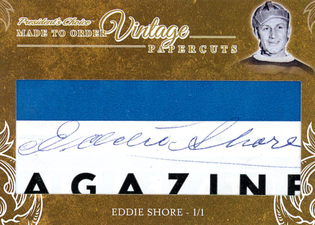 Eddie Shore MTO Vintage PaperCuts 1/1