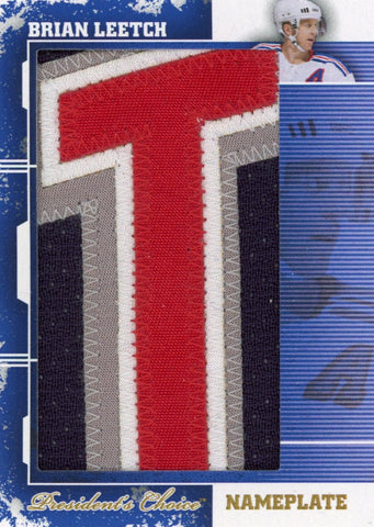 Brian Leetch Nameplate "T" 1/1