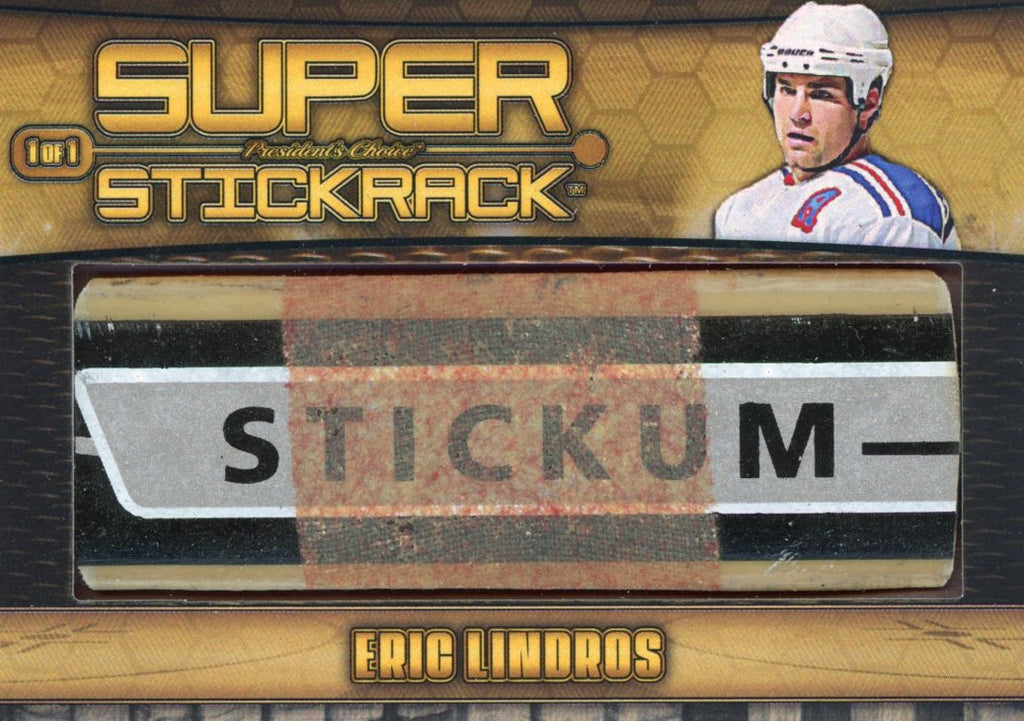 Eric Lindros (Rangers #2) Super StickRack 1/1