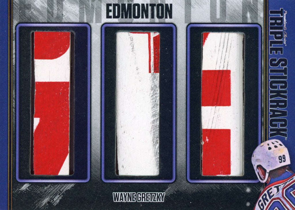 Wayne Gretzky (Oilers) Triple StickRack 1/1