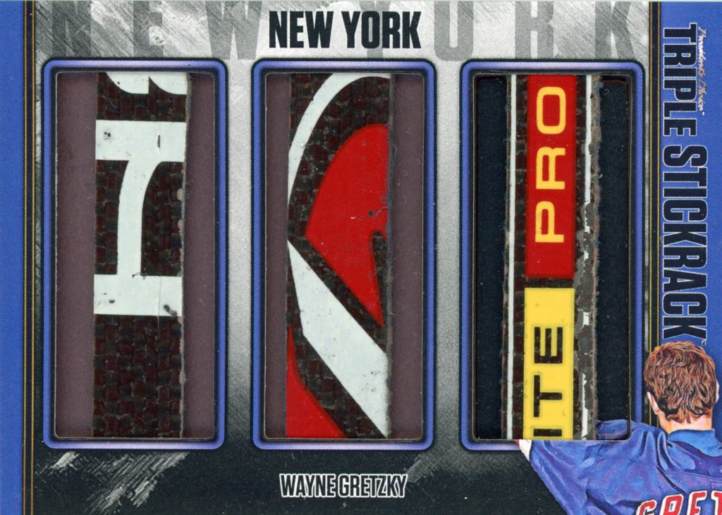 Wayne Gretzky (Rangers) Triple StickRack 1/1
