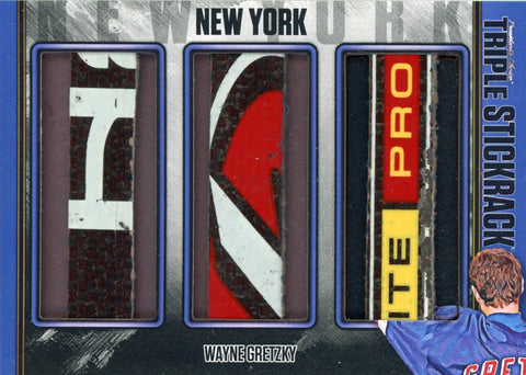 Wayne Gretzky (Rangers) Triple StickRack 1/1