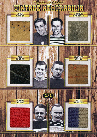 Rayner, Gardiner, Durnan, Vezina, Hainsworth, Worters Vintage Memorabilia 1/1