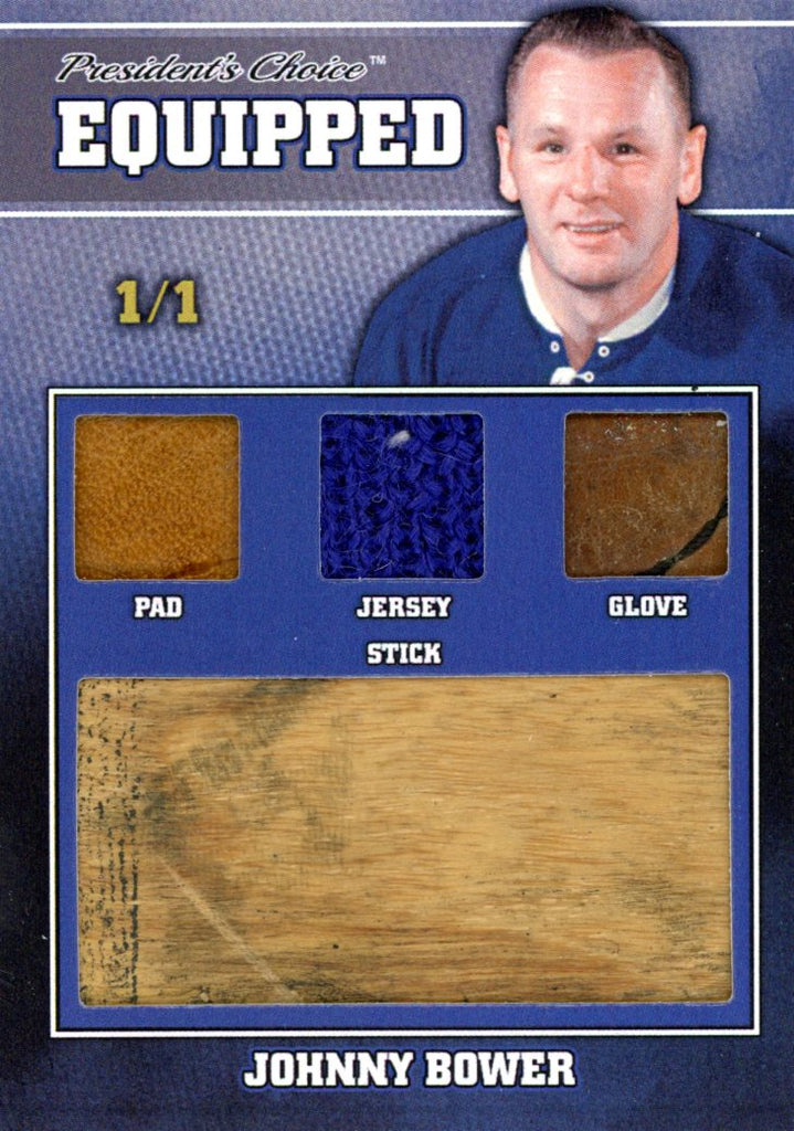 Johnny Bower 1/1 Equipped