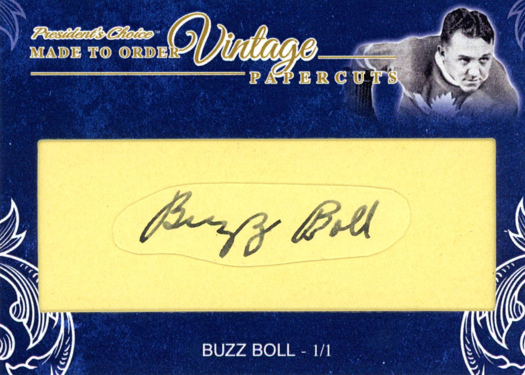 Buzz Boll Vintage PaperCuts #'d 1/1