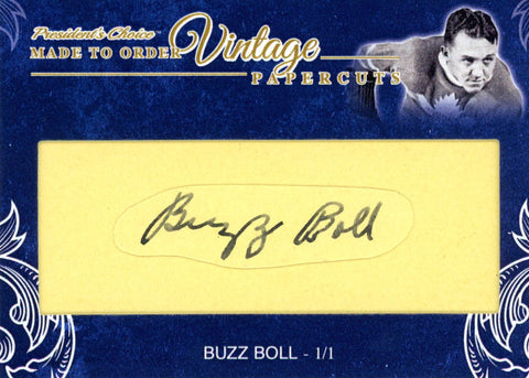 Buzz Boll Vintage PaperCuts #'d 1/1