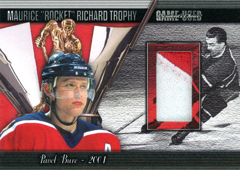 Pavel Bure 2001 Maurice “Rocket” Richard Trophy #'d 6/10
