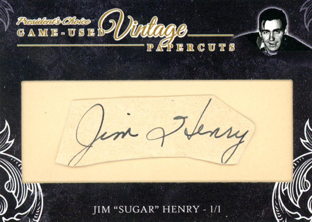 Jim Henry Vintage PaperCuts #'d 1/1